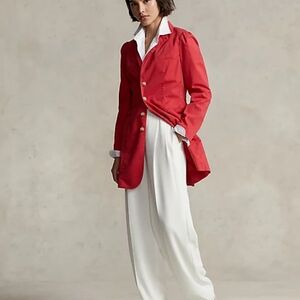 Polo Palph Lauren Puffed-Sleeve Stretch Twill Jacket - NWOT - size 6